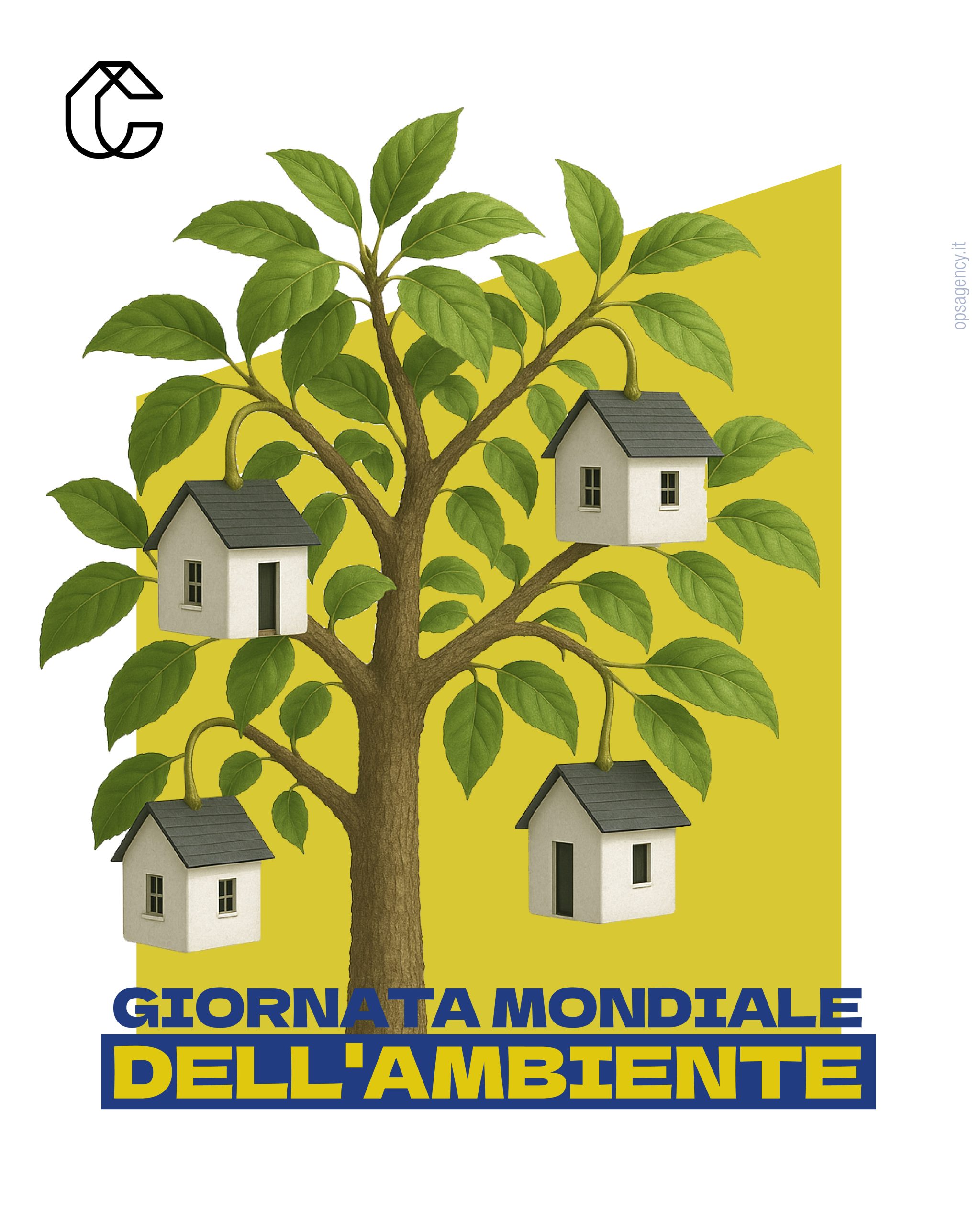 grafica ideata per la giornata mondiale dell'ambiente per la pagina social di costruiamo srl