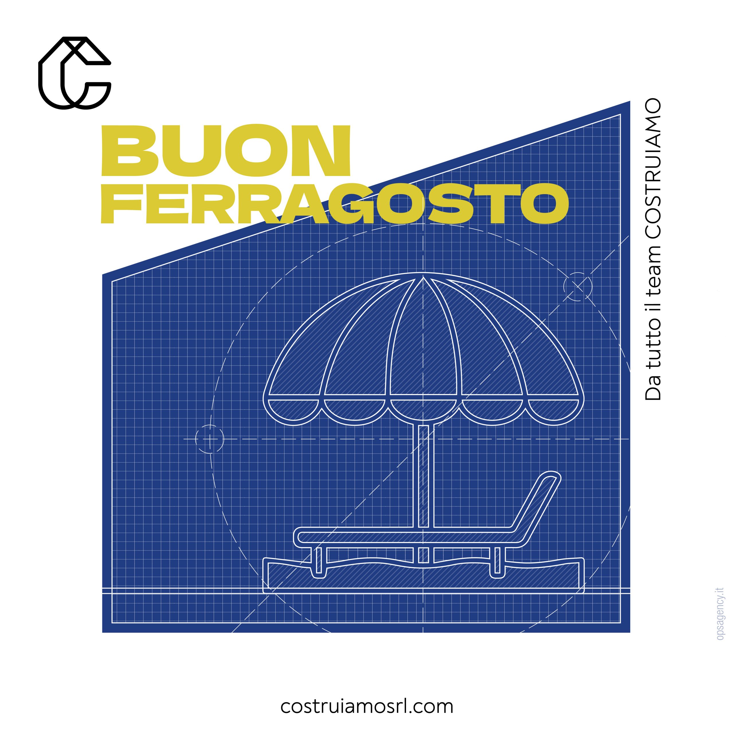 grafica di ferragosto per costruiamo impresa edile