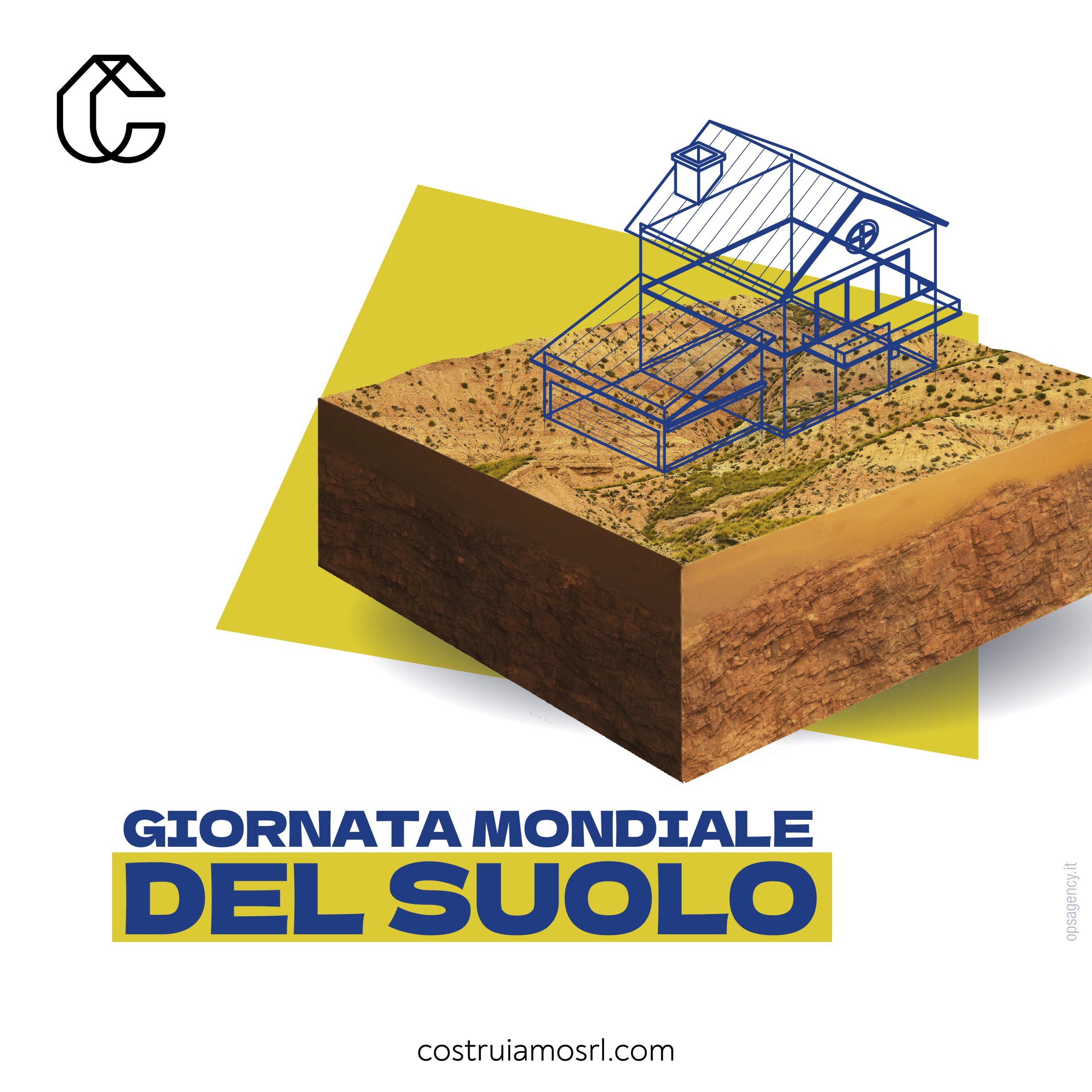 grafica social per costruiamo impresa edile e la giornata del suolo