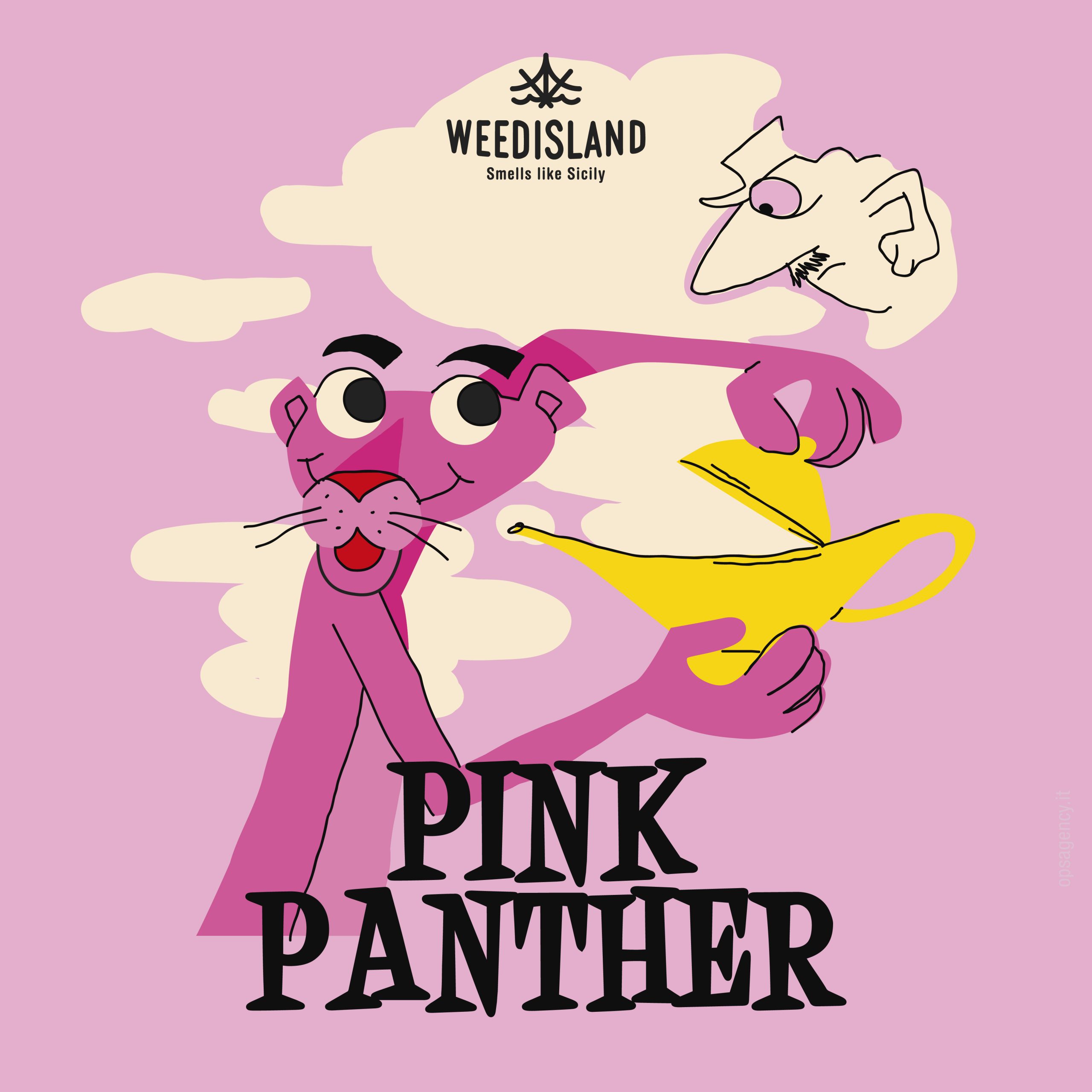 grafica per infiorescenza pink panter 2023