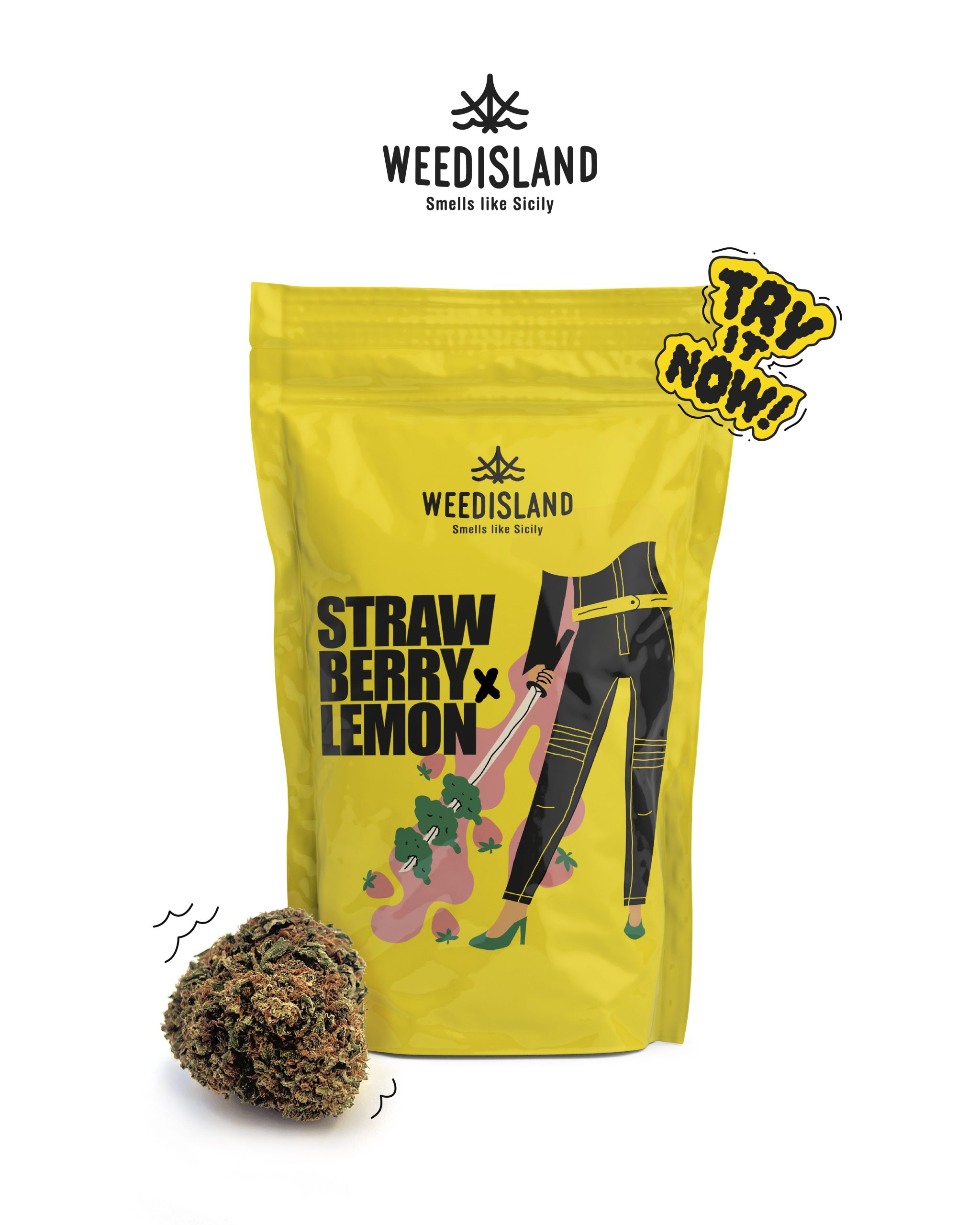 grafica per la bustina di strawberry lemon 2023