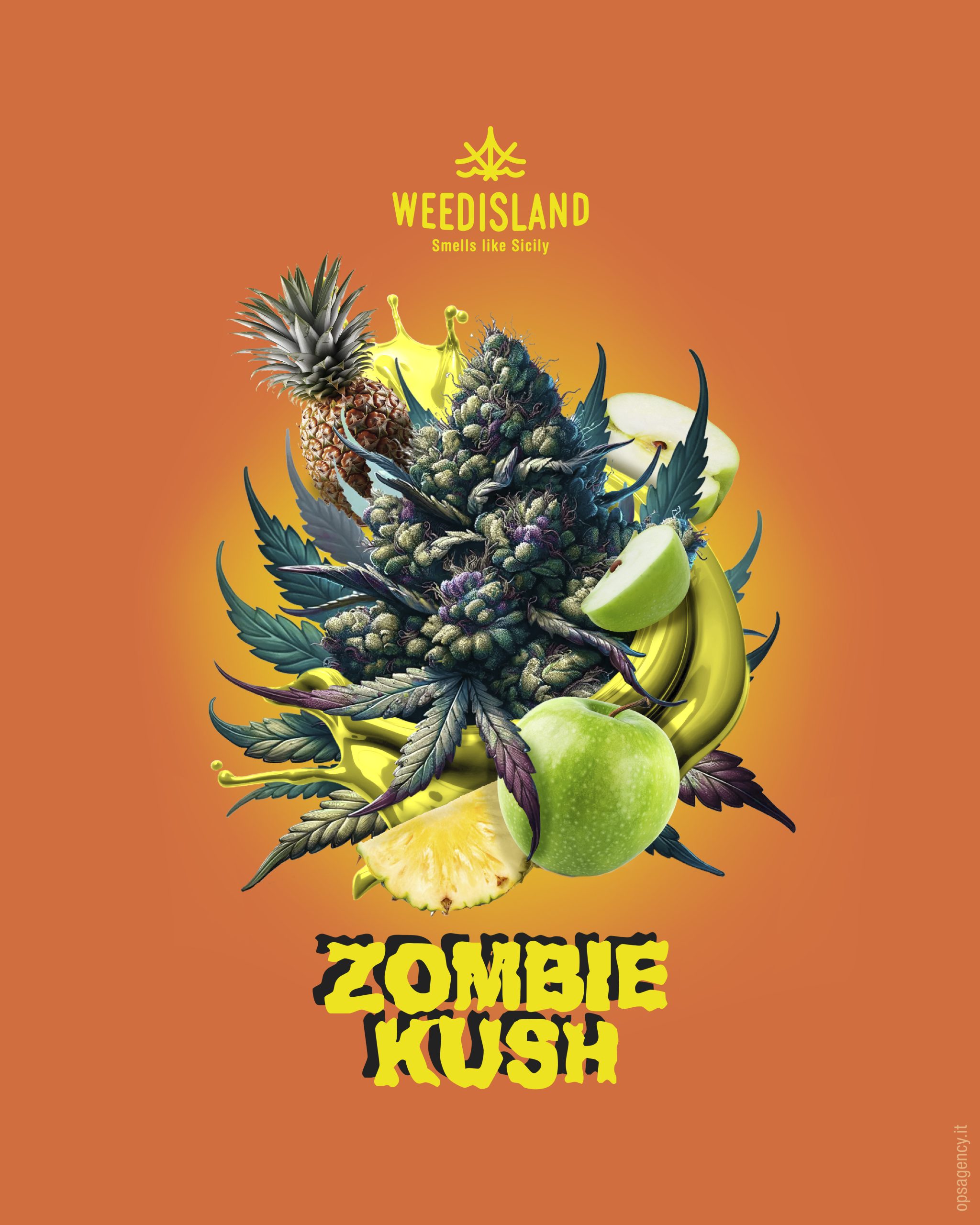 infiorescenza al gusto di mela, banana e ananas